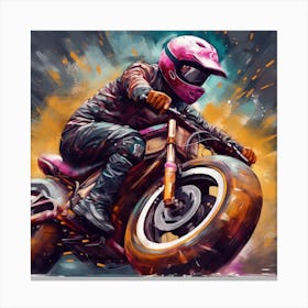 Motorcycle Rider 1 Canvas Print