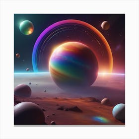 Planets In Space Canvas Print