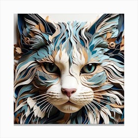 Paper Cat Canvas Print