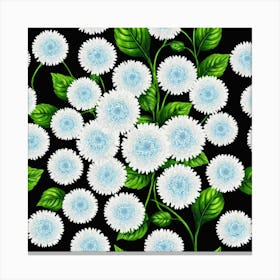 White Chrysanthemums 1 Canvas Print