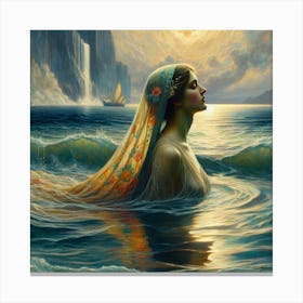 Woman In The Water 11 Canvas Print