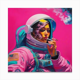 Pink Astronaut  Canvas Print