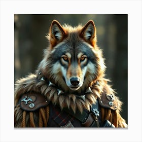 Asm A Wolf Wearing Like A Solider Ada03303 B4ab 42fe A6df 701b6c9dd808 Canvas Print