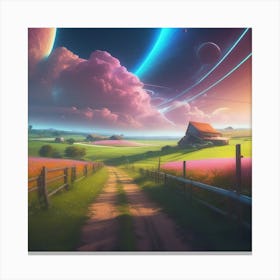 Space Landscape 4 Canvas Print