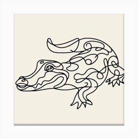 Crocodile Picasso style 3 Canvas Print