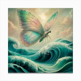 Butterfly In The Ocean Canvas Print