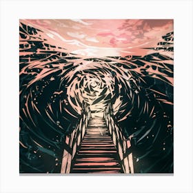Stairway To The Ocean Canvas Print