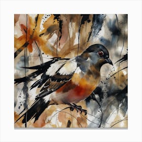 Pigeon on a branch Canvas Print