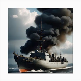 Naval Warfare - Ships at Sea 3 Canvas Print