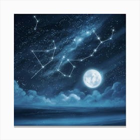 Constellations In The Sky 2 Canvas Print
