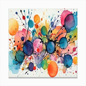 Watercolor Splashes 1 Canvas Print