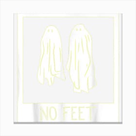 No Feet Spooky Halloween Sheet Ghost Design Canvas Print