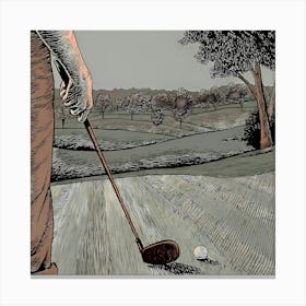 Golfer On The Tee Stampe su tela