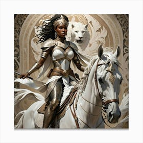 Woman On A Horse 1 Canvas Print