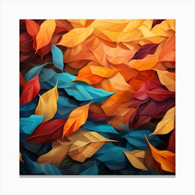 Abstract Autumn Leaves Canvas Print
