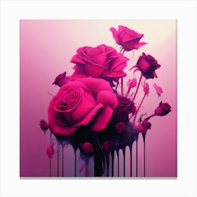 Pink Roses 3 Canvas Print