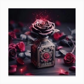 Roses In A Bottle Canvas Print