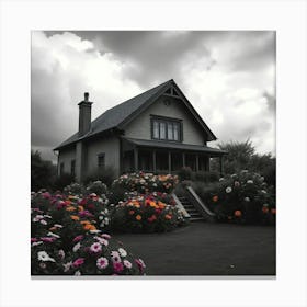 Black And White House Canvas Print