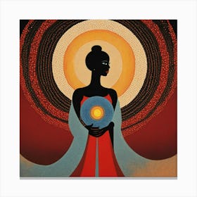 Woman Of The Sun Canvas Print