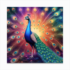 peacock dance Canvas Print