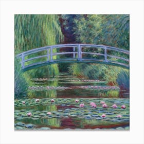 Water Lily Bridge Canvas Print