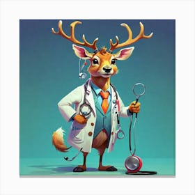 Doctor Deer 7 Canvas Print