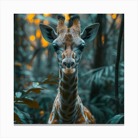Giraffe In The Forest 1 Canvas Print