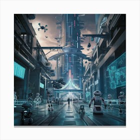 Futuristic City 17 Canvas Print