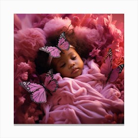 Baby In Pink Canvas Print