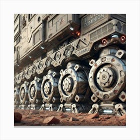 Mars Dominion Mobile Medical Unit Seismic Stabilizers Canvas Print