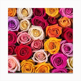 Colorful Roses Background 21 Canvas Print