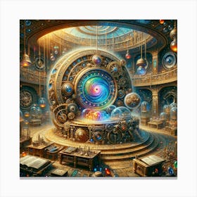 The Chronos Gate: A Da Vinci Steampunk Odyssey Canvas Print