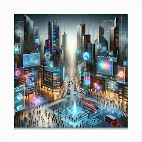 Futuristic City Canvas Print