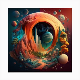 Planet In Space 3 Canvas Print
