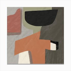 Texture Cut Out Abstract Square Canvas Print