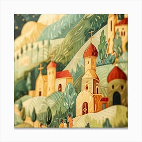 Russian Village Canvas Print