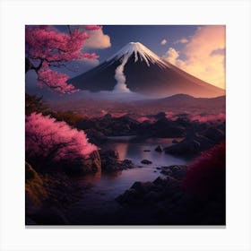 Dreamshaper V5 Sakurajima Volcano Landscape Fantasy Realm Deta 0 Canvas Print