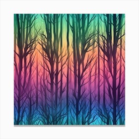 Forest Seamless Pattern Canvas Print