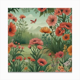 Garden Of Flowers Canvas Print