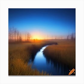 Misty Blue Sunrise Canvas Print