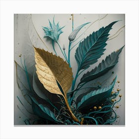 'Blue And Gold' Canvas Print