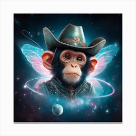 Chimpanzee In Space Canvas Print