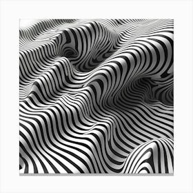 Abstract Wavy Lines 8 Canvas Print