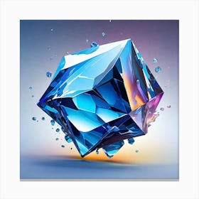 Blue Crystal Canvas Print