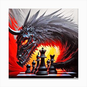 Dragon Chess 1 Canvas Print