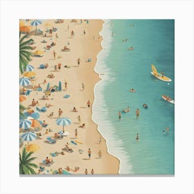 Day At The Beach 11 Canvas Print