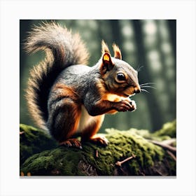 Squirrel In The Forest 235 Canvas Print