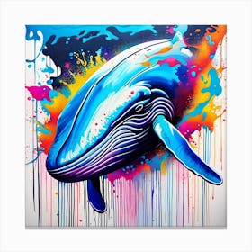 Whale Painting Canvas Print