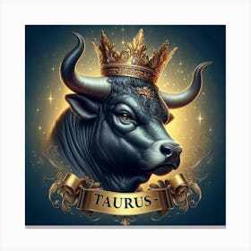 Taurus Zodiac Sign Canvas Print