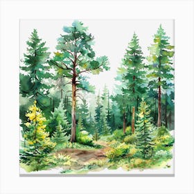 Watercolor Forest 6 Canvas Print